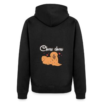 Chow Chow Chien - Veste à capuche bio Premium Unisexe - noir - Dos - Nico (187cm)