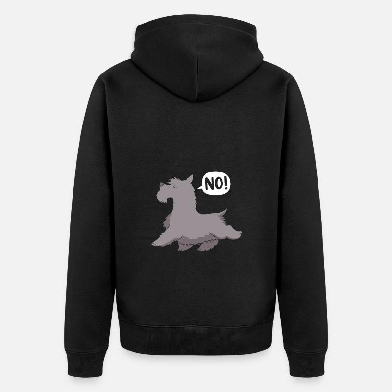 Scottish Terrier - Unisex Premium Bio Zip Hoodie - Schwarz