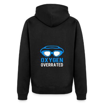 Schwimmen Schwimmer Schwimmbad Schwimmlehrer - Unisex Premium Bio Zip Hoodie - Schwarz - Hinten - Nico (187cm)
