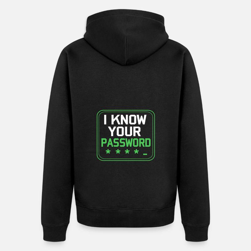 Cybersecurity Cyber Programmer Hacker - Unisex Premium Organic Zip Hoodie - black