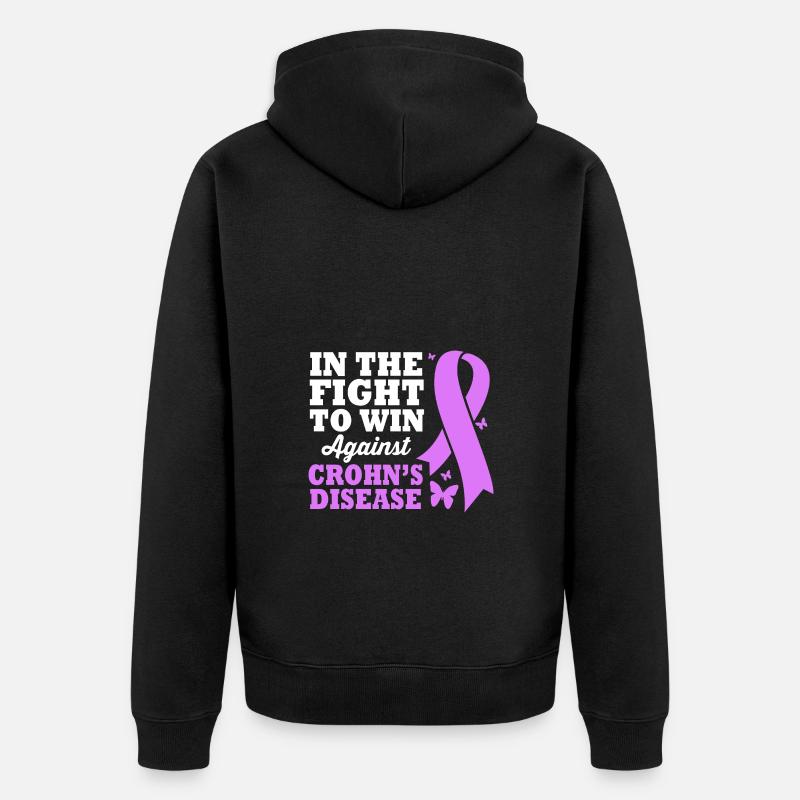 Maladie de Crohn - Veste à capuche bio Premium Unisexe - noir