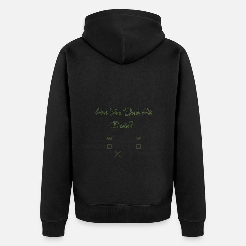 Dart Dartboard Dartpfeil - Unisex Premium Bio Zip Hoodie - Schwarz