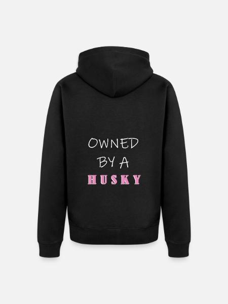 Siberian Husky - Unisex Premium Organic Zip Hoodie - black