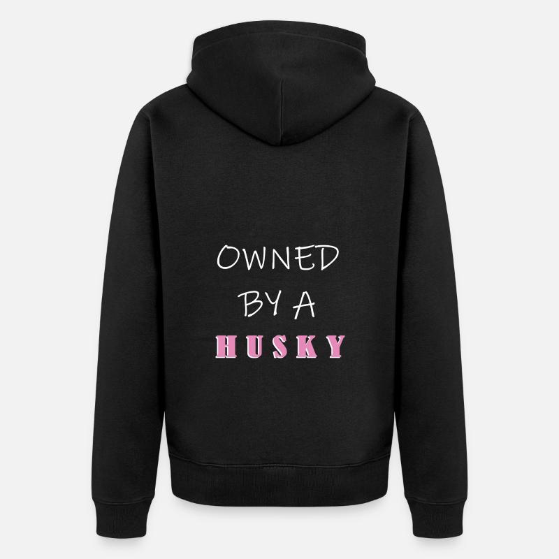 Husky sibérien - Veste à capuche bio Premium Unisexe - noir