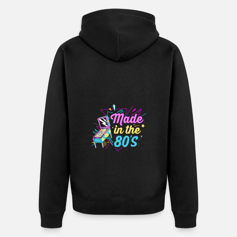 Flipper Pinball - Unisex Premium Bio Zip Hoodie - Schwarz