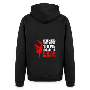 Breakdancing - Unisex Premium Organic Zip Hoodie - black - Back - Nico (187cm)