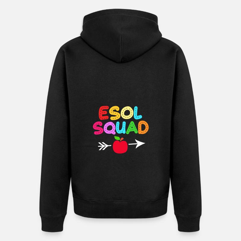 Englischlehrerin Englisch Lehrer - Unisex Premium Bio Zip Hoodie - Schwarz