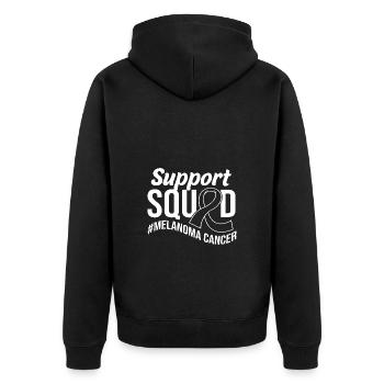 Skin cancer melanoma - Unisex Premium Organic Zip Hoodie - black - Back - Nico (187cm)