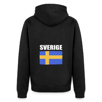 Suède Suédois - Veste à capuche bio Premium Unisexe - noir - Dos - Nico (187cm)