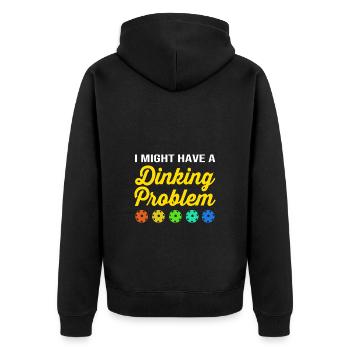 Pickleball Pickleball Pickleball - Unisex Premium Organic Zip Hoodie - black - Back - Nico (187cm)