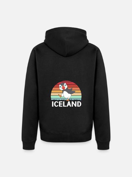 Papageientaucher Puffin - Unisex Premium Organic Zip Hoodie - black
