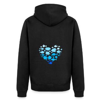 Aquariophile d’aquarium - Veste à capuche bio Premium Unisexe - noir - Dos - Nico (187cm)