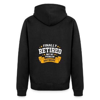 Retraité Retraité Retraité - Veste à capuche bio Premium Unisexe - noir - Dos - Nico (187cm)