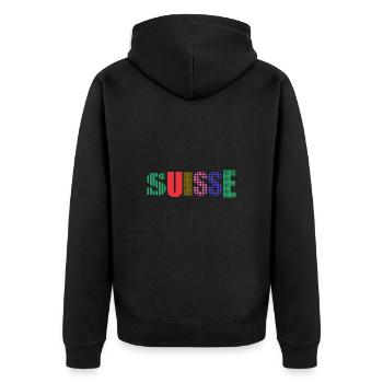 SUISSE - Veste à capuche bio Premium Unisexe - noir - Dos - Nico (187cm)
