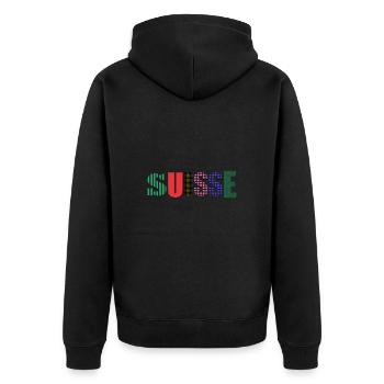 SUISSE. PAYS - Veste à capuche bio Premium Unisexe - noir - Dos - Nico (187cm)