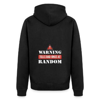 Dad Joke Father's Day Funny Sayings - Unisex Premium Organic Zip Hoodie - black - Back - Nico (187cm)