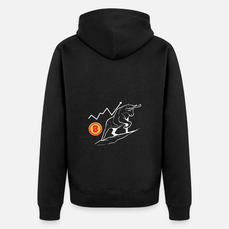 Le bitcoin - Veste à capuche bio Premium Unisexe - noir