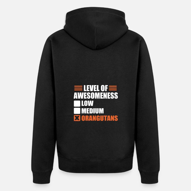 Orang-outan - Veste à capuche bio Premium Unisexe - noir