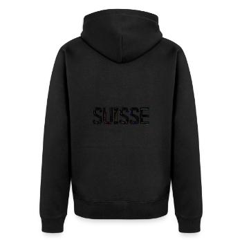 SUISSE. PAYS - Veste à capuche bio Premium Unisexe - noir - Dos - Nico (187cm)