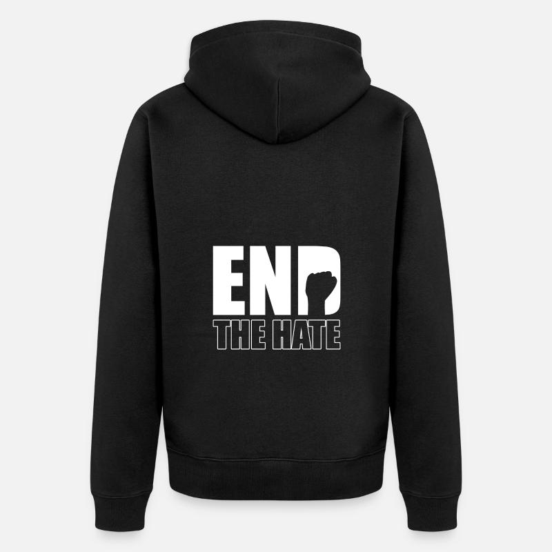 Mobbing - Unisex Premium Bio Zip Hoodie - Schwarz