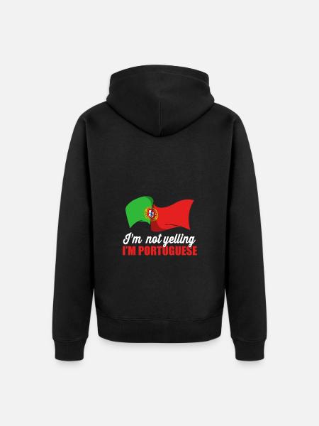 Portugal - Unisex Premium Organic Zip Hoodie - black