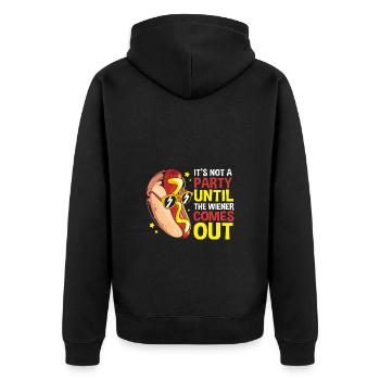 Collation hot-dog - Veste à capuche bio Premium Unisexe - noir - Dos - Nico (187cm)