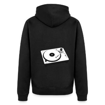 DJ Turntables Tourne-disque Techno - Veste à capuche bio Premium Unisexe - noir - Dos - Nico (187cm)