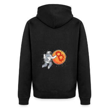 Bitcoin - Veste à capuche bio Premium Unisexe - noir - Dos - Nico (187cm)