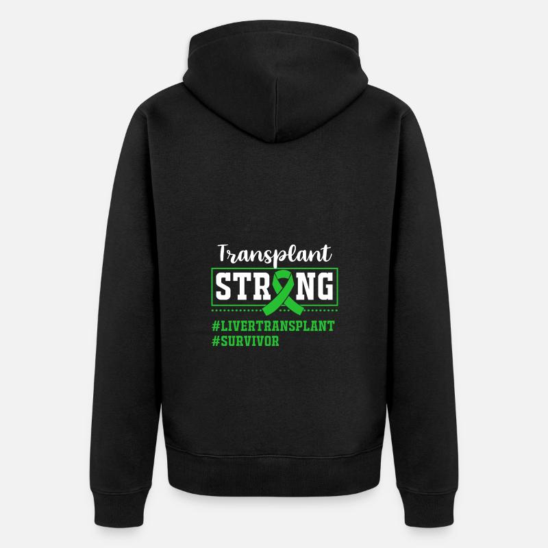 Lebererkrankung - Unisex Premium Bio Zip Hoodie - Schwarz