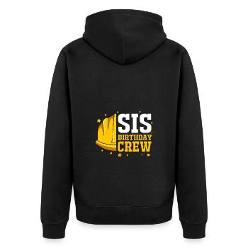 Children's birthday party construction site - Unisex Premium Organic Zip Hoodie - black - Back - Nico (187cm)