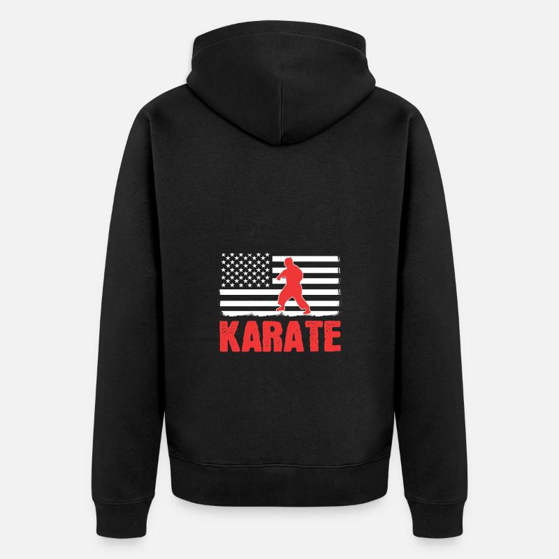 Karaté Autodéfense Arts Martiaux - Veste à capuche bio Premium Unisexe - noir