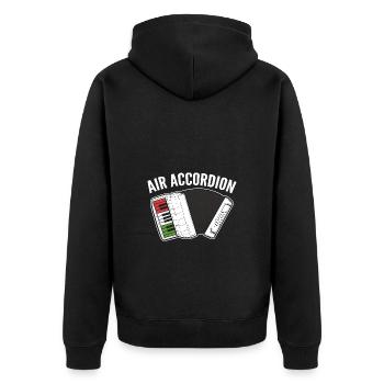 Accordéon - Veste à capuche bio Premium Unisexe - noir - Dos - Nico (187cm)