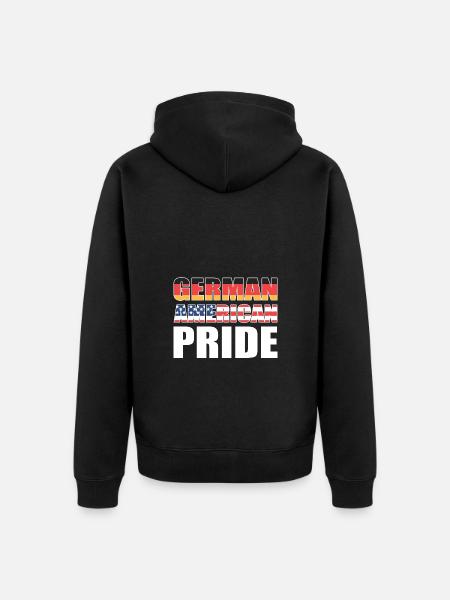 American German - Unisex Premium Organic Zip Hoodie - black