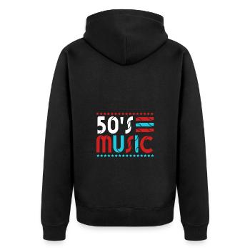 Sock Hop - Unisex Premium Organic Zip Hoodie - black - Back - Nico (187cm)