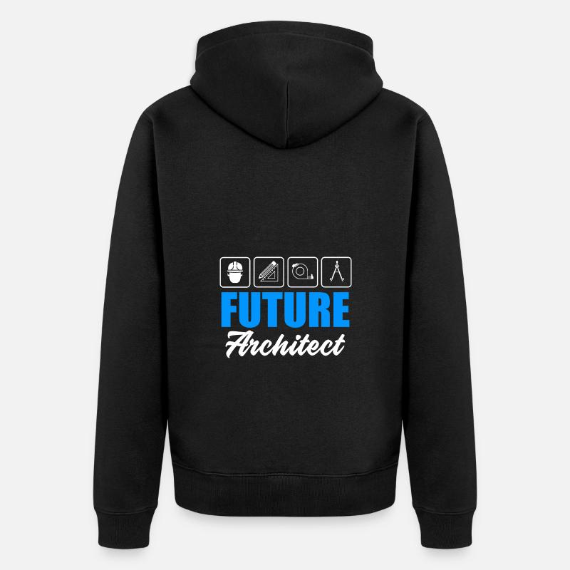 Architektur - Unisex Premium Bio Zip Hoodie - Schwarz