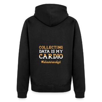 Verhaltenstherapie Therapie Verhalten - Unisex Premium Bio Zip Hoodie - Schwarz - Hinten - Nico (187cm)