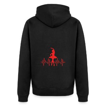 Danseuse de ballet - Veste à capuche bio Premium Unisexe - noir - Dos - Nico (187cm)