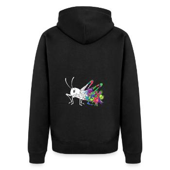 Sauterelle - Veste à capuche bio Premium Unisexe - noir - Dos - Nico (187cm)