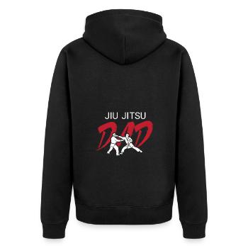 Jiu Jitsu Autodéfense - Veste à capuche bio Premium Unisexe - noir - Dos - Nico (187cm)
