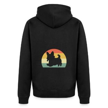 Corgi - Veste à capuche bio Premium Unisexe - noir - Dos - Nico (187cm)