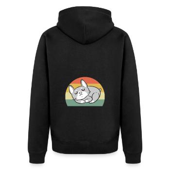 Corgi - Veste à capuche bio Premium Unisexe - noir - Dos - Nico (187cm)