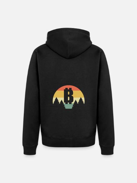Bitcoin - Unisex Premium Organic Zip Hoodie - black