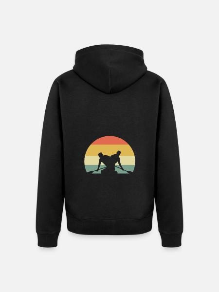 Kayaking Kayaking - Unisex Premium Organic Zip Hoodie - black