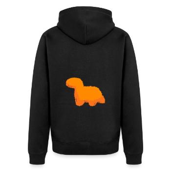 Chicken Nuggets - Unisex Premium Organic Zip Hoodie - black - Back - Nico (187cm)