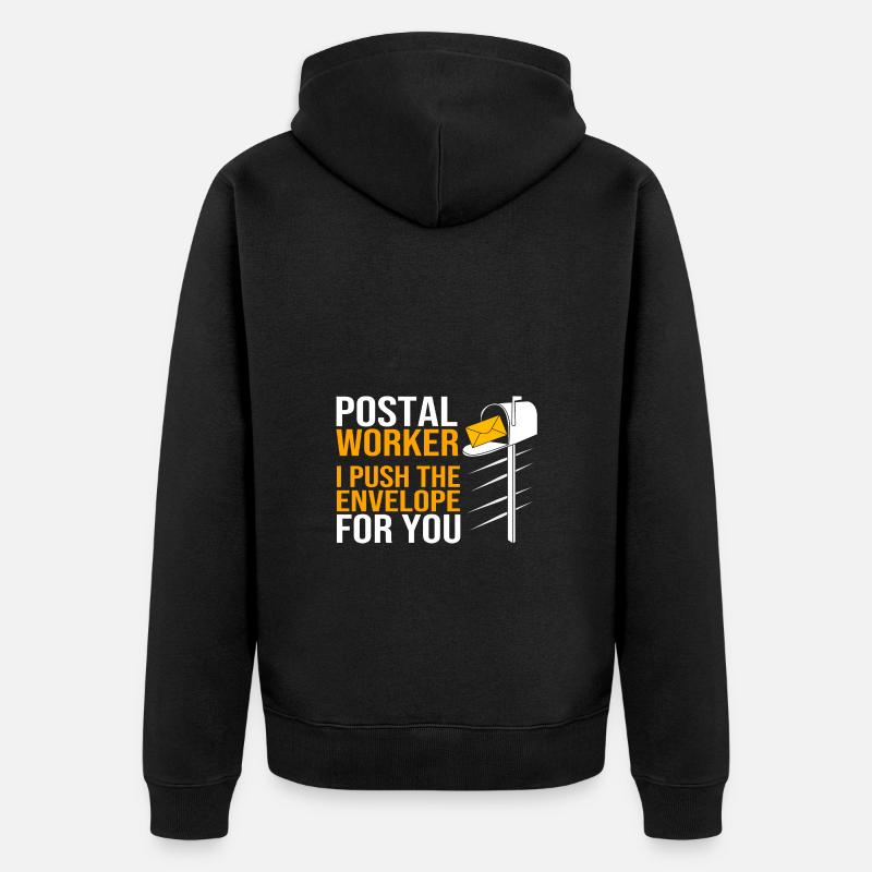 Postbote - Unisex Premium Bio Zip Hoodie - Schwarz