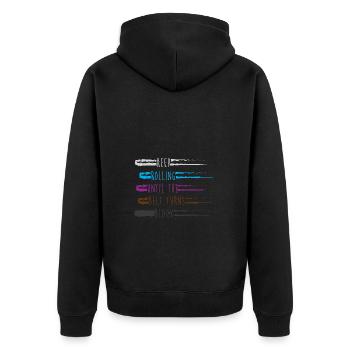 Jiu Jitsu Autodéfense - Veste à capuche bio Premium Unisexe - noir - Dos - Nico (187cm)