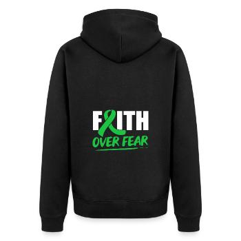 Schädel Hirn Trauma - Unisex Premium Bio Zip Hoodie - Schwarz - Hinten - Nico (187cm)