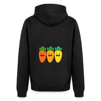 Carottes Légumes - Veste à capuche bio Premium Unisexe - noir - Dos - Nico (187cm)