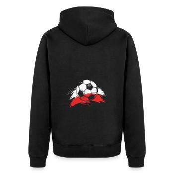 Pologne Polonais - Veste à capuche bio Premium Unisexe - noir - Dos - Nico (187cm)