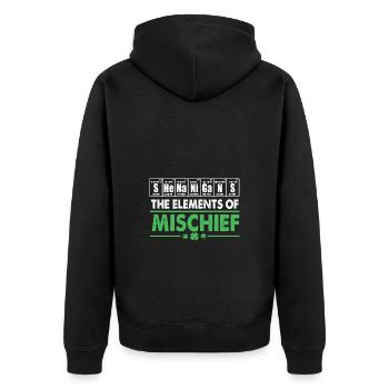 Shenanigan - Unisex Premium Bio Zip Hoodie - Schwarz - Hinten - Nico (187cm)
